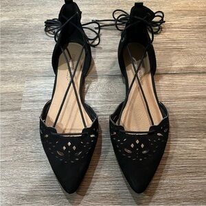 Christian Siriano Black Cutout Flats